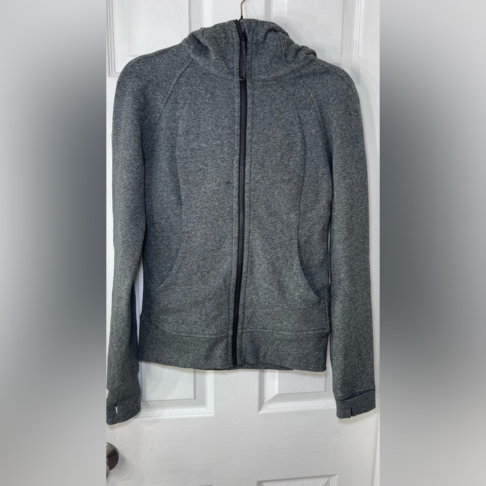 Lululemon Scuba Full-Zip Hoodie Heathered‎ Speckled Black/Gray  Women’s Size 6